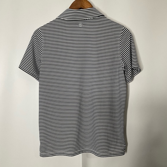 Vineyard Vines Boys Sankaty Blue White Striped Short Sleeve Polo Button Shirt L - Picture 11 of 12